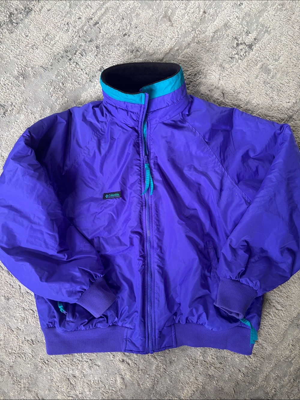 VINTAGE Columbia Purple women’s Jacket with Turquoise Trim